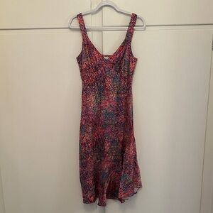 NWT Notes Du Nord Passion Silk Dress Midi Floral